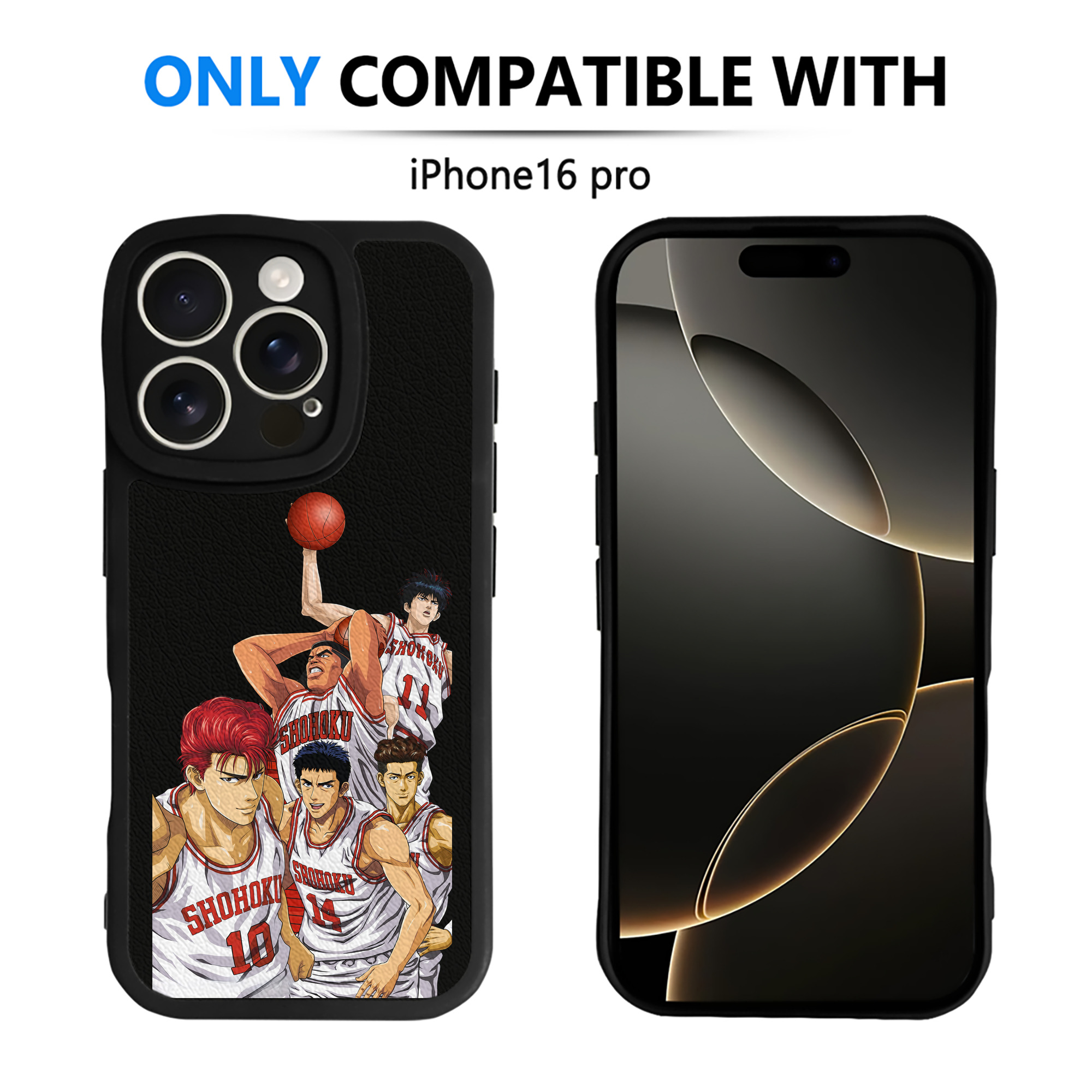 （画像用） SLAM DUNK／スラムダンク 【iPhone 16シリーズ対応】シリコンスマホケース（レザー調） 材質：シリコン